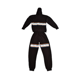 Zasberry Signature Stripe Black Tracksuits Set