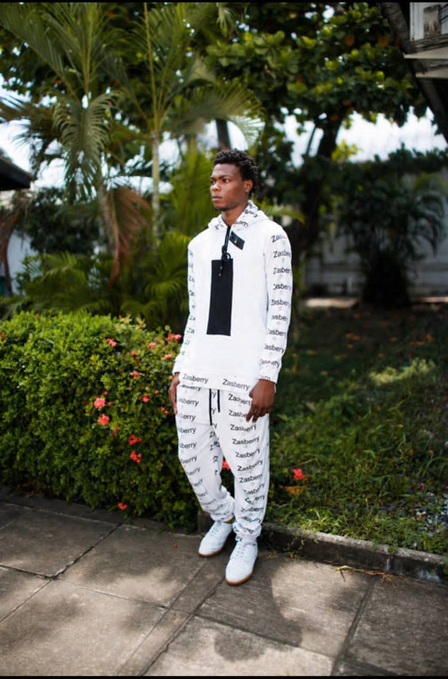 Zasberry Arctic Signature Luxe Tracksuit – White Monogram Edition by Zasberry