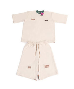 Zasberry Ivory Luxe Signature Short Set