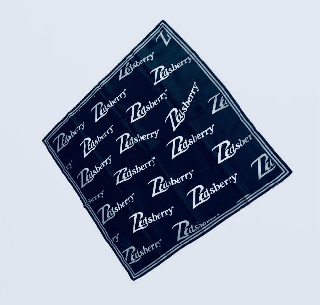 Zasberry Midnight Monogram Luxury Silk Scarf