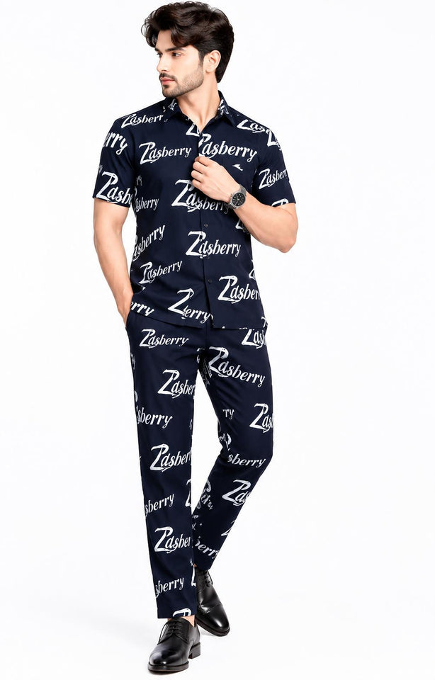 Zasberry Men Signature Silk Monogram Set