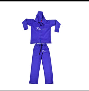 Zasberry Unisex blue hoodie set