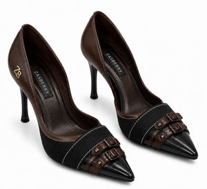 Zasberry® Heritage Double-Buckle Stiletto Pumps