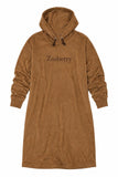 Zasberry Luxe Plush Hoodie Dress – Coffee Brown Edition