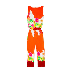 Zasberry- Floral open back jumpsuits