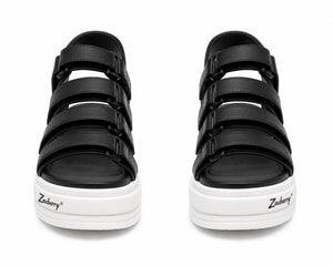Zasberry Elevé Black Platform Sandals