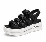 Zasberry Elevé Black Platform Sandals