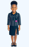 Zasberry Signature Kids Denim-Inspired Dress – Black Edition