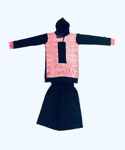 Zasberry Mini Pink Luxe Hoodie Skirt Set