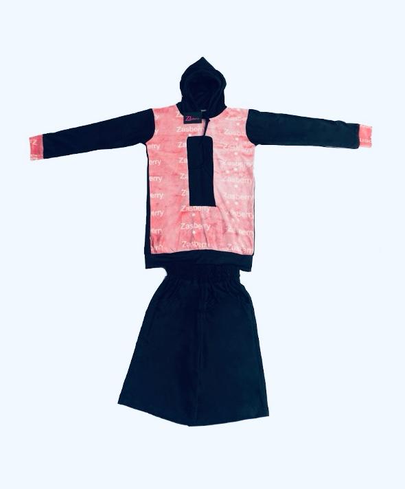Zasberry Mini Pink Luxe Hoodie Skirt Set