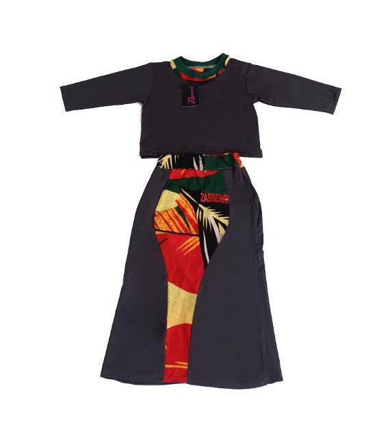 Zasberry Mini Tropical Luxe Skirt Set