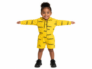 Zasberry Signature Kids Yellow Hooded Romper