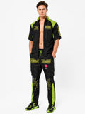 Zasberry Velocity Cargo Tracksuit – Premium Black &amp; Lime Green Designer Two-Piece Set