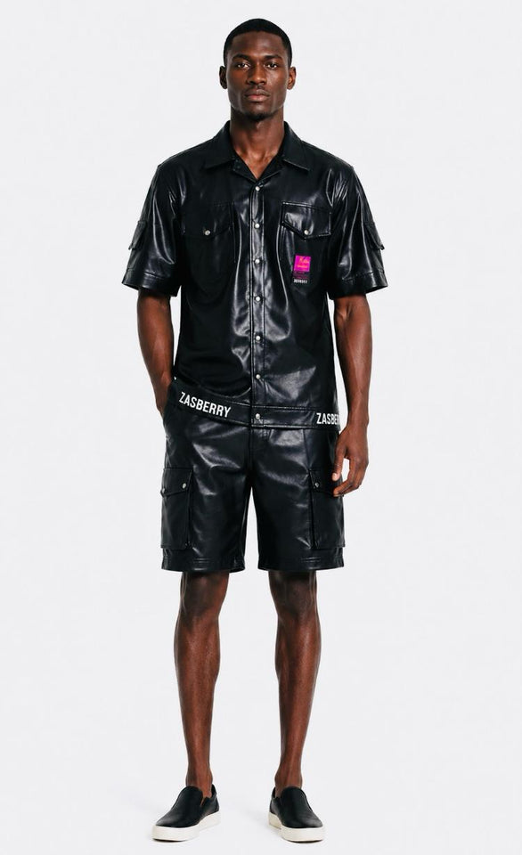 Zasberry Noir Men Luxe Leather Cargo Set