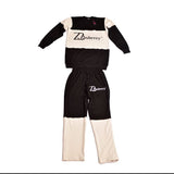 Men’s Zasberry Black &amp; Cream Colorblock Sweatshirt &amp; Pants Set – Modern Streetwear Outfit