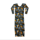 Zasberry- Vintage open back three line ladies dress