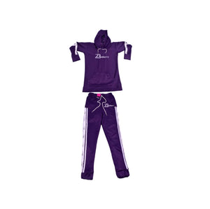 Zasberry purple men's hoodie set
