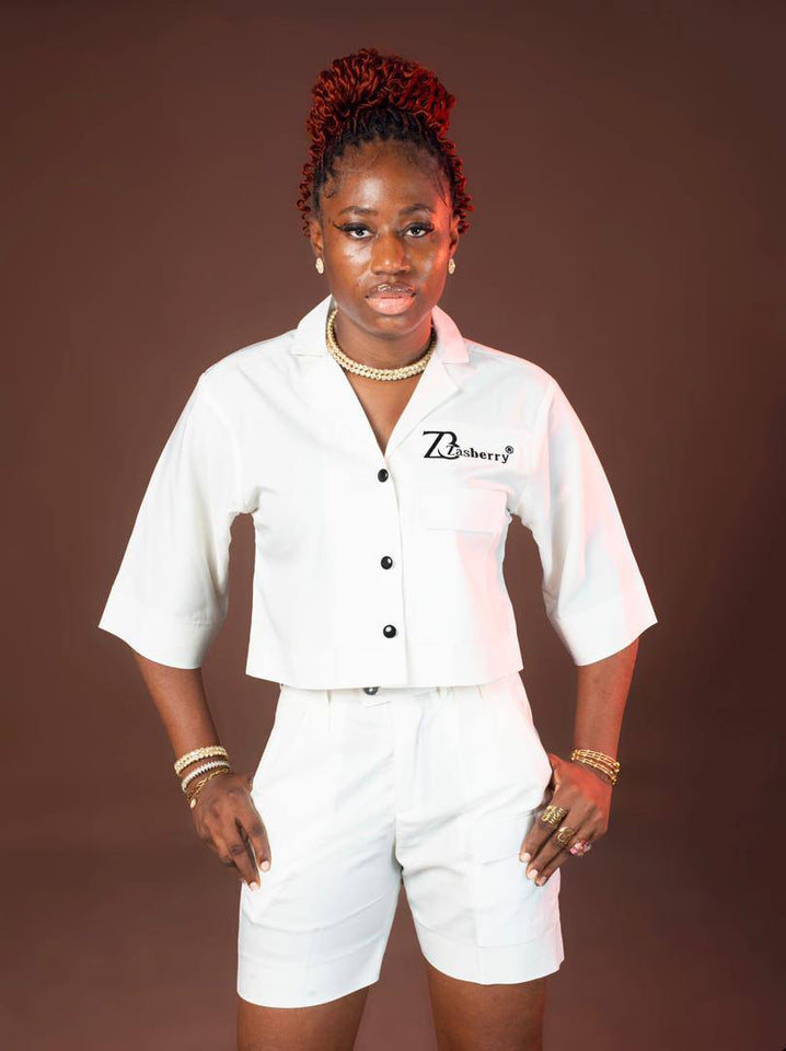 Zasberry White Blazers ladies two/piece set