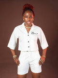 Zasberry White Blazers ladies two/piece set