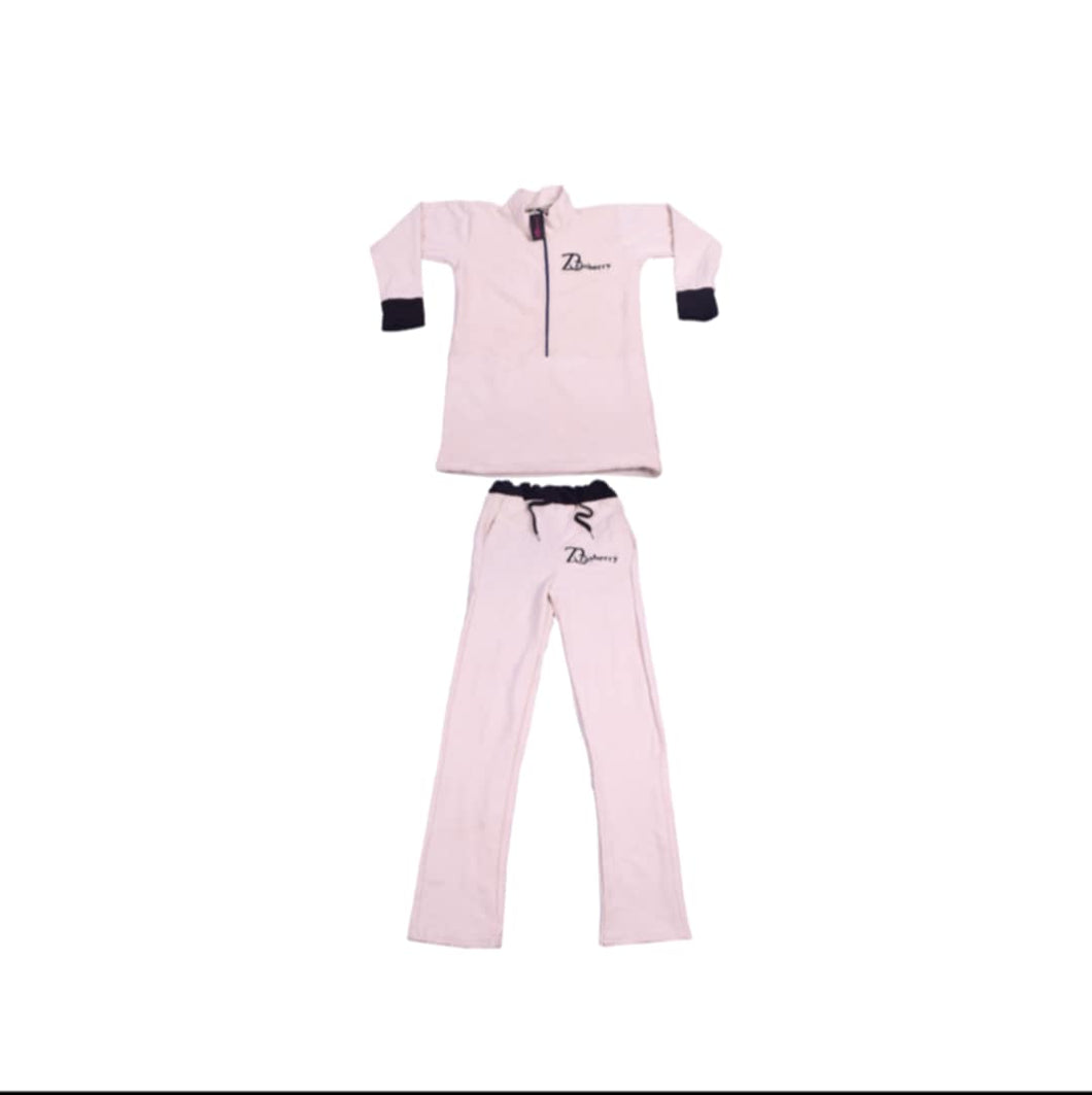Zasberry white female tracksuits set
