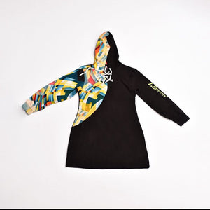 Zasberry Split Art Hoodie Dress